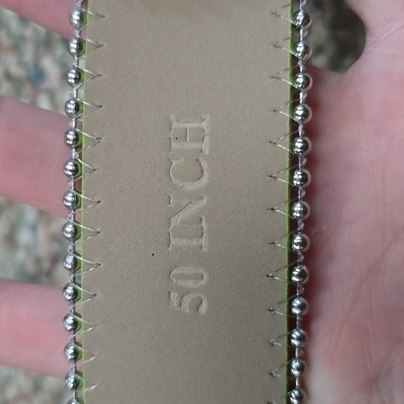 Green Sparkly Glitter Rhinestone Western Belt Men Women Large 50" New - Picture 6 of 6